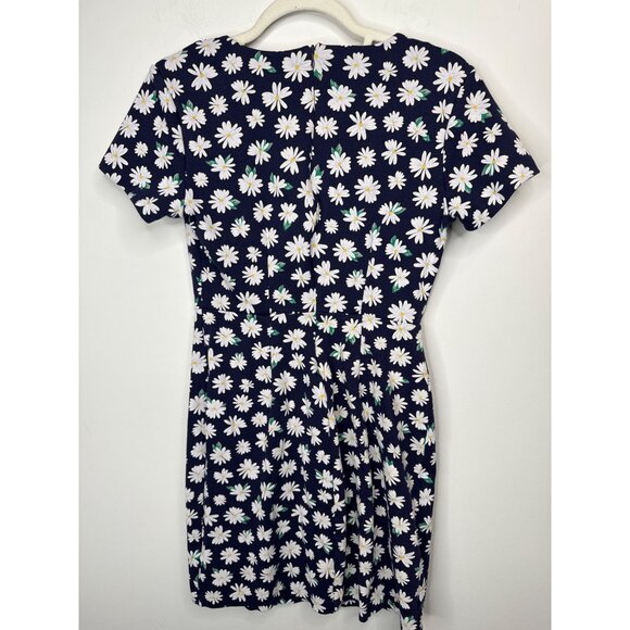 Old Navy Dress Womens Size S Daisy Flower Floral Navy Blue Short Sleeve Mini - Picture 6 of 11